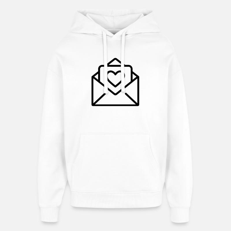lettre d’amour - Sweat à capuche unisexe Stanley/Stella Oversized - blanc