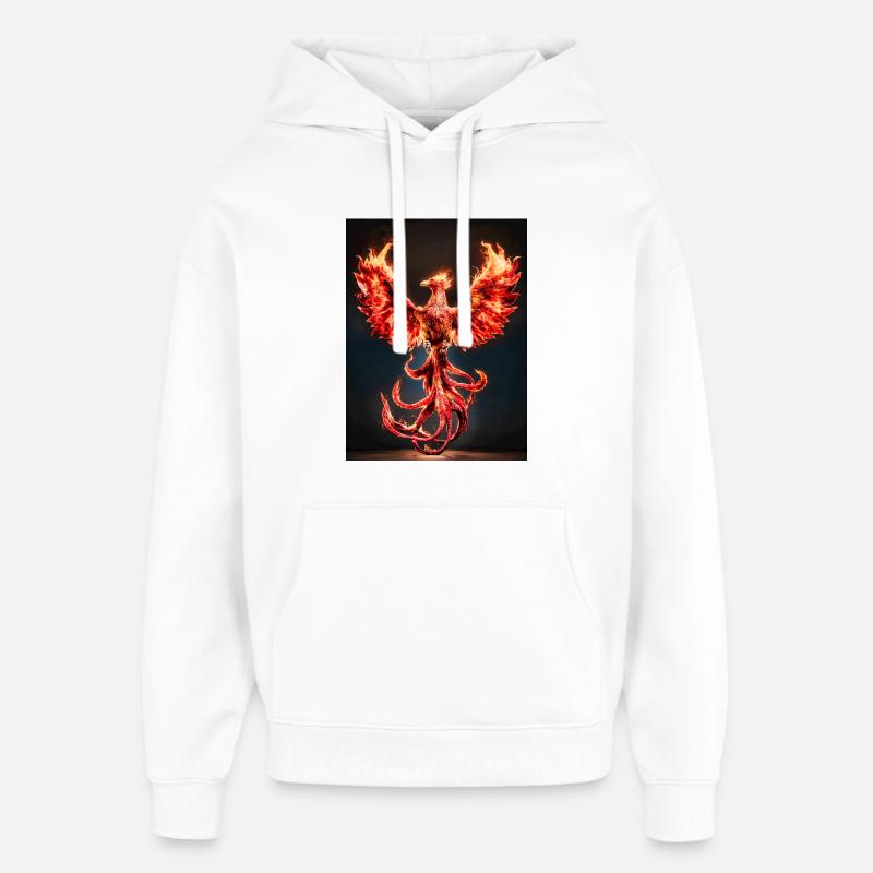 Explosion de Phoenix Firecrest - Sweat à capuche unisexe Stanley/Stella Oversized - blanc
