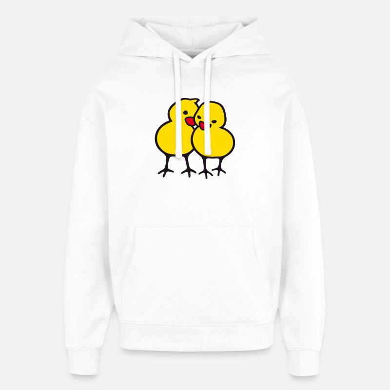 chicks in love (a) - Sweat à capuche unisexe Stanley/Stella Oversized - blanc