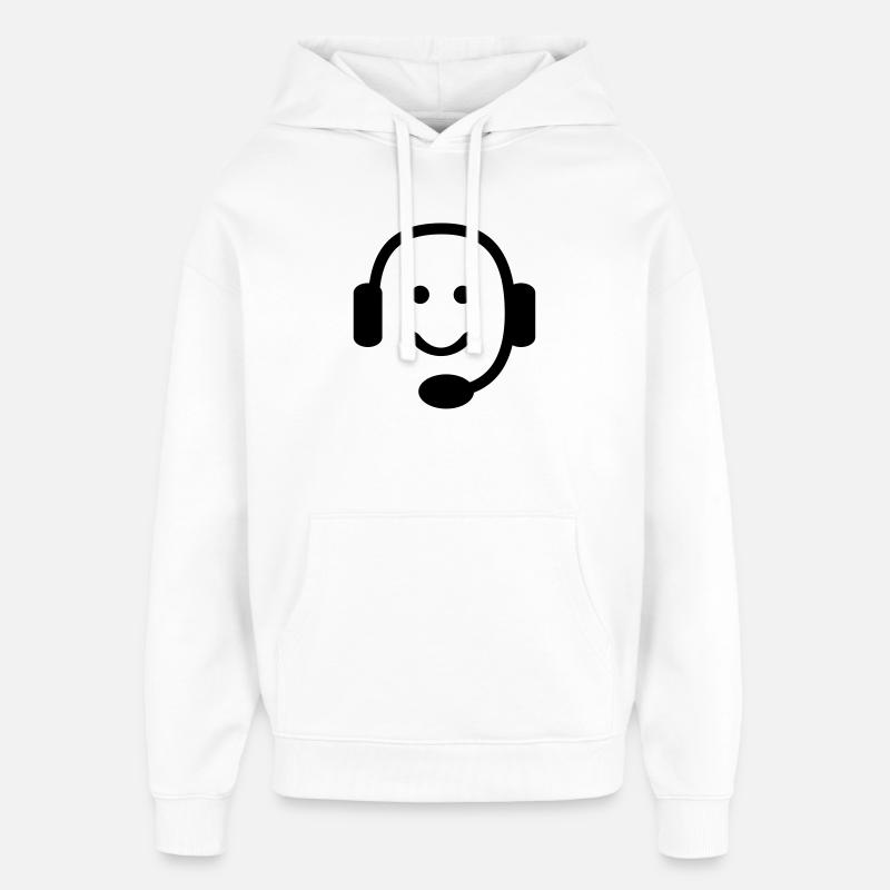 nerd - Oversized Unisex Hoodie by Stanley/Stella - white