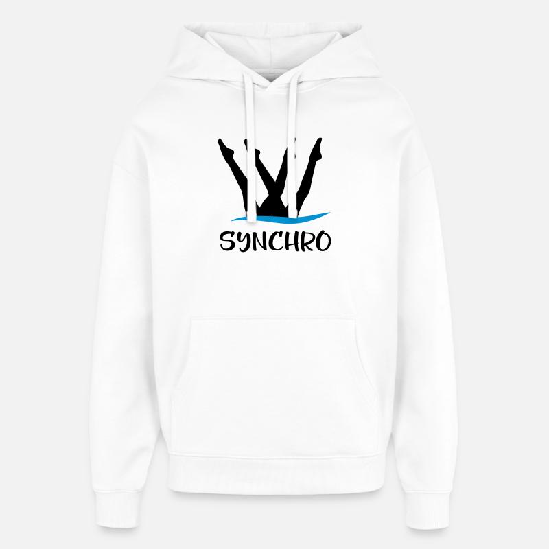 synchronized swimming - Oversized Unisex Hoodie by Stanley/Stella - white