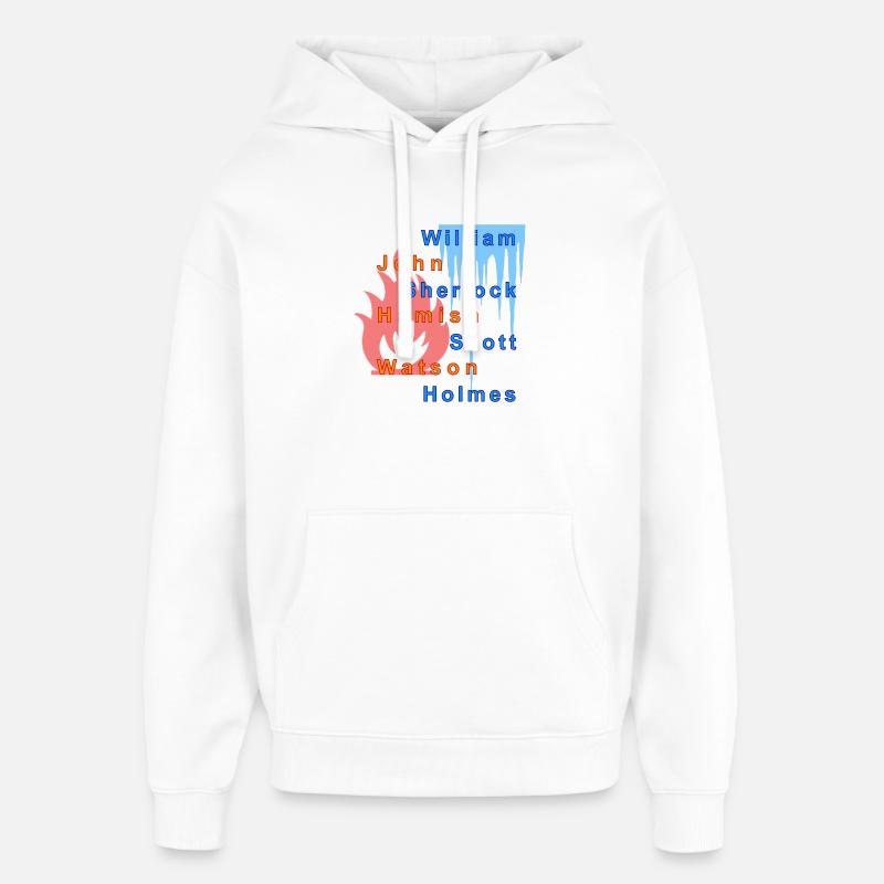 Feuer und Eis - Oversized Unisex Hoodie von Stanley/Stella - Weiß