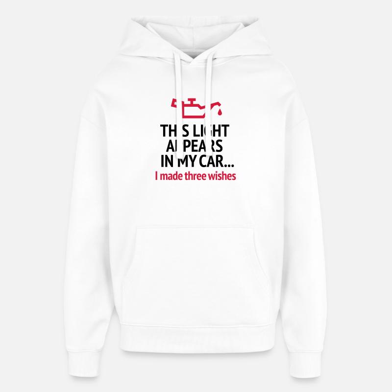 Lustiges blondes Scherzführerscheinautofahröl - Oversized Unisex Hoodie von Stanley/Stella - Weiß