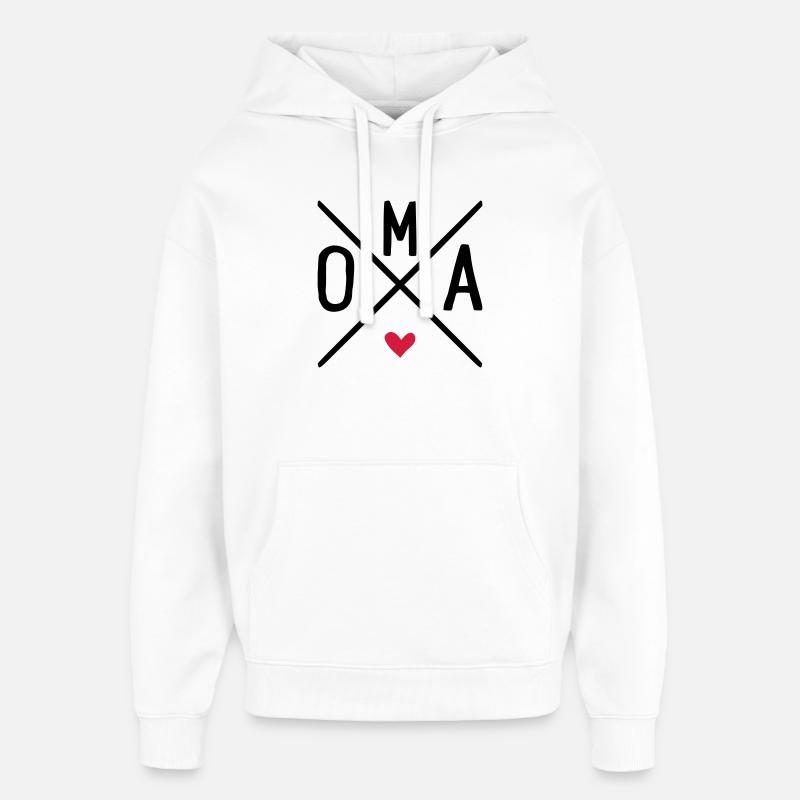 oma - Oversized Unisex Hoodie von Stanley/Stella - Weiß