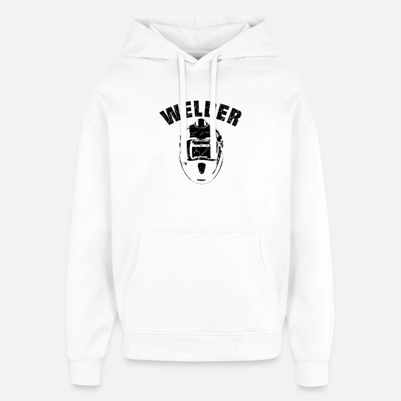 Équipe de soudeurs noir - Sweat à capuche unisexe Stanley/Stella Oversized - blanc