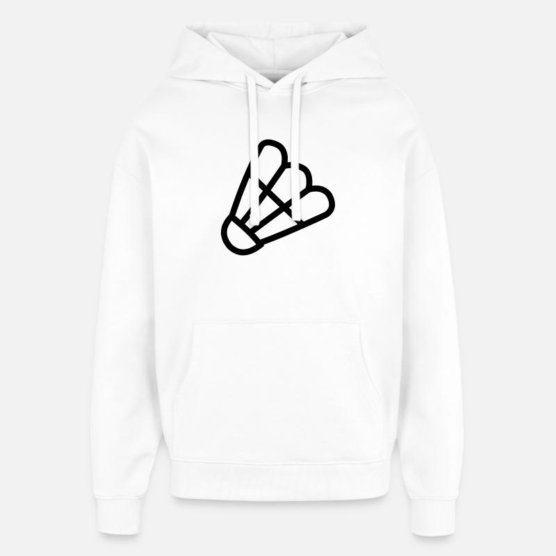 Navette de badminton - Sweat à capuche unisexe Stanley/Stella Oversized - blanc