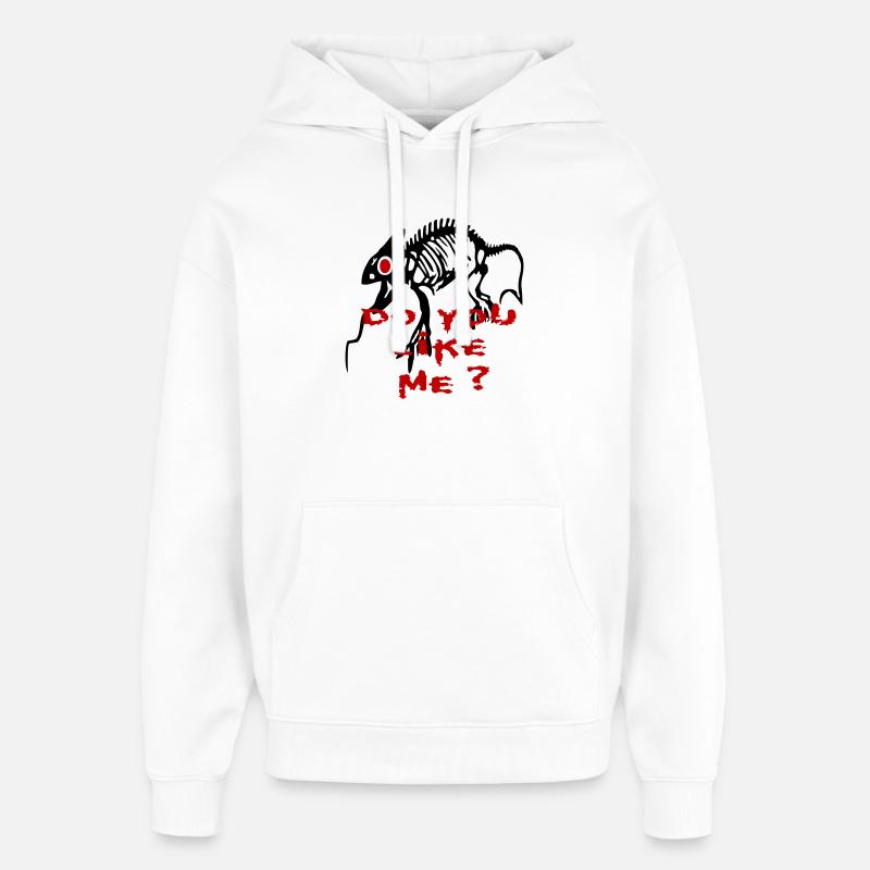 M’aimes-tu, gecko - Sweat à capuche unisexe Stanley/Stella Oversized - blanc