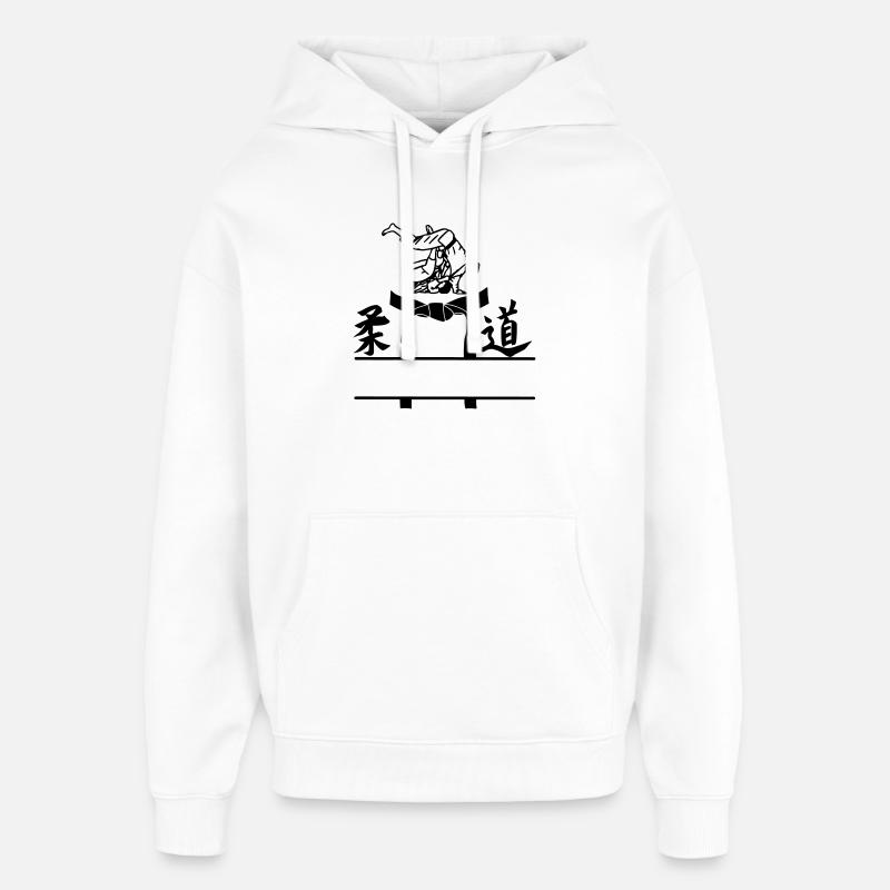 OBI Band judo - Sweat à capuche unisexe Stanley/Stella Oversized - blanc