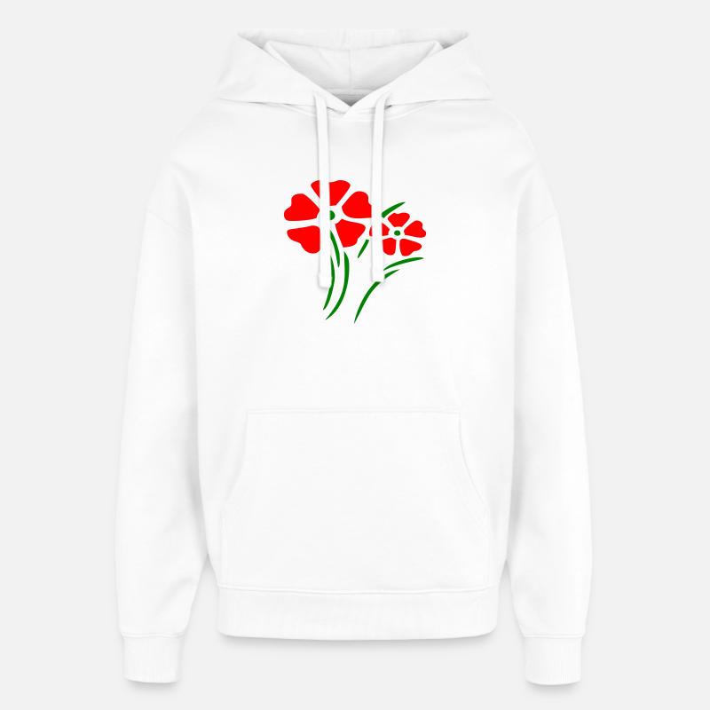 Frühling - Sweat à capuche unisexe Stanley/Stella Oversized - blanc