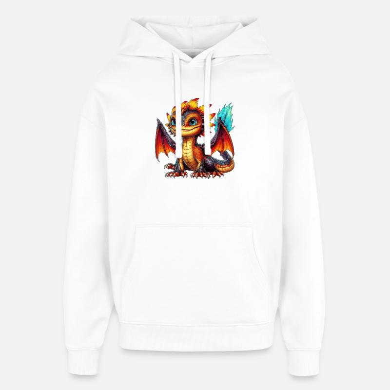 Dragon - Sweat à capuche unisexe Stanley/Stella Oversized - blanc