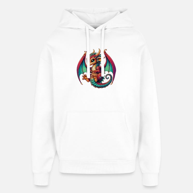 Dragon - Sweat à capuche unisexe Stanley/Stella Oversized - blanc