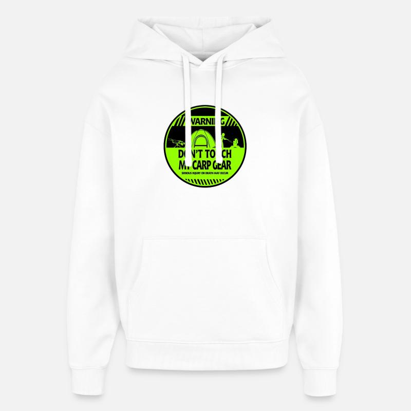 Avertissement de carpe - Sweat à capuche unisexe Stanley/Stella Oversized - blanc