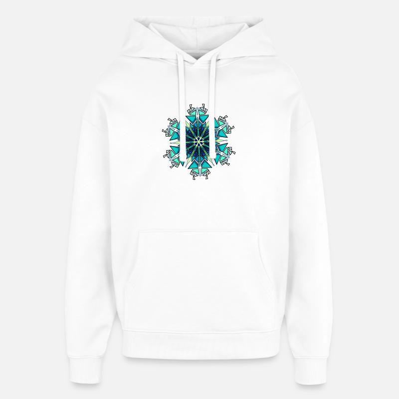 Flocon de neige - Sweat à capuche unisexe Stanley/Stella Oversized - blanc