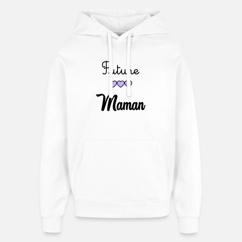 FUTURE MAMAN - Sweat à capuche unisexe Stanley/Stella Oversized - blanc