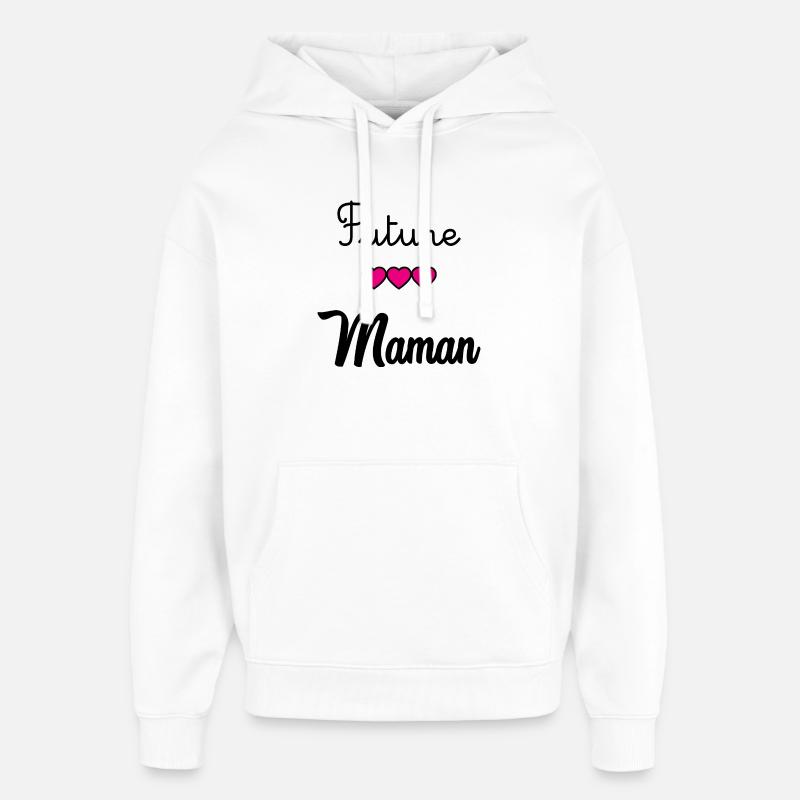 FUTURE MAMAN - Sweat à capuche unisexe Stanley/Stella Oversized - blanc