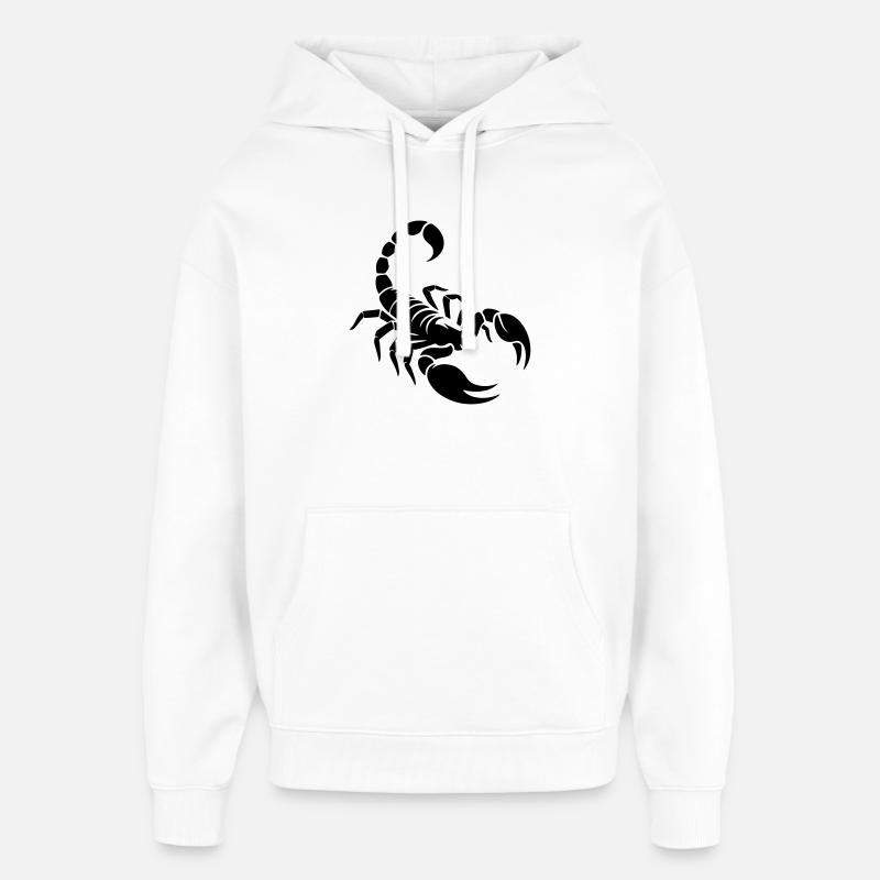 Scorpion - Sweat à capuche unisexe Stanley/Stella Oversized - blanc