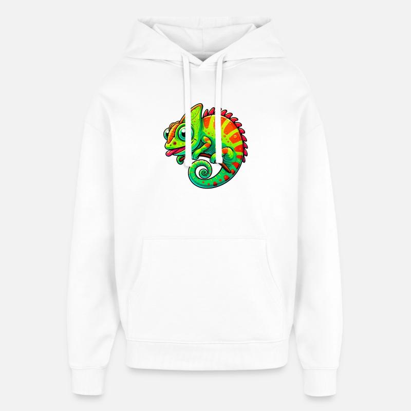 Chamäleon - Oversized Unisex Hoodie von Stanley/Stella - Weiß