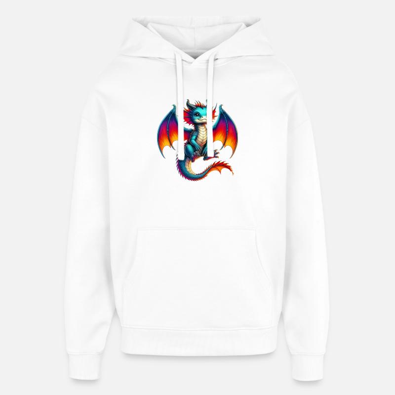 Drache - Oversized Unisex Hoodie von Stanley/Stella - Weiß