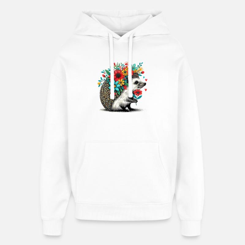 Igel - Oversized Unisex Hoodie von Stanley/Stella - Weiß