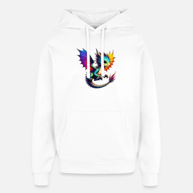 Drache - Oversized Unisex Hoodie von Stanley/Stella - Weiß
