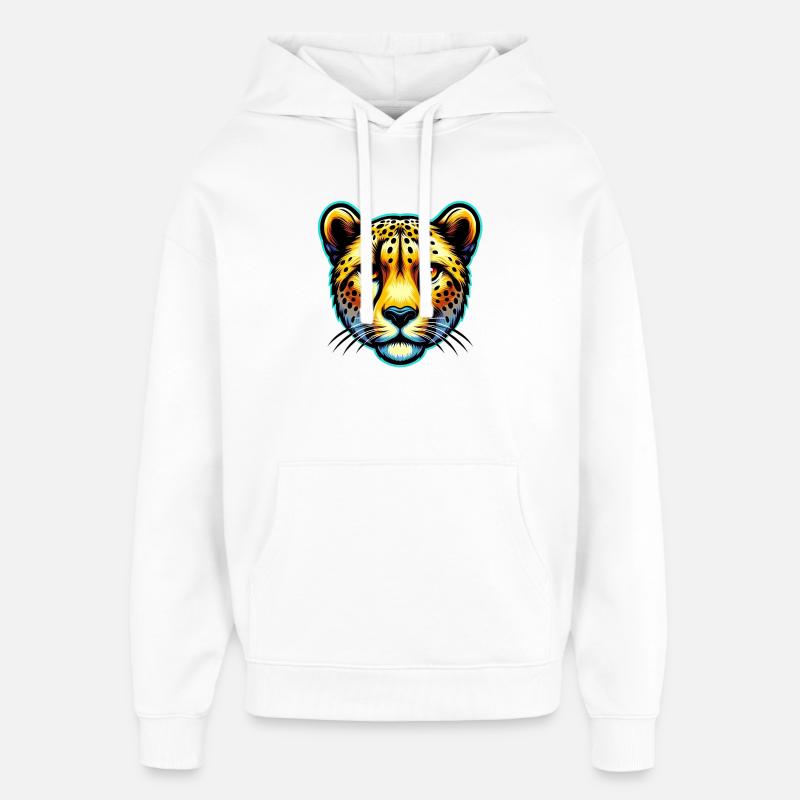 Gepard - Oversized Unisex Hoodie von Stanley/Stella - Weiß