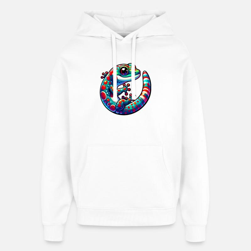 Gecko - Sweat à capuche unisexe Stanley/Stella Oversized - blanc