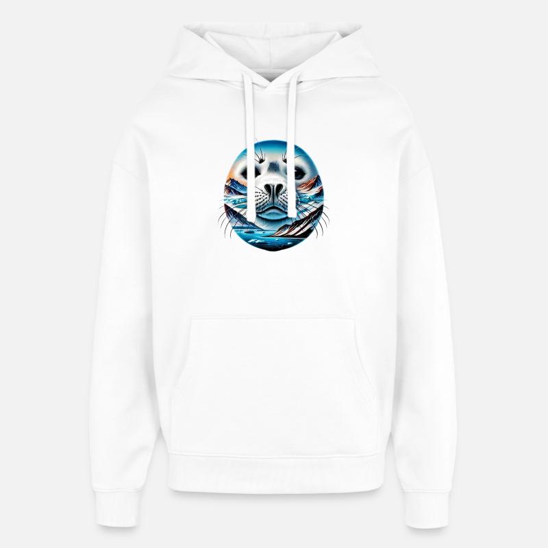 Phoque - Sweat à capuche unisexe Stanley/Stella Oversized - blanc