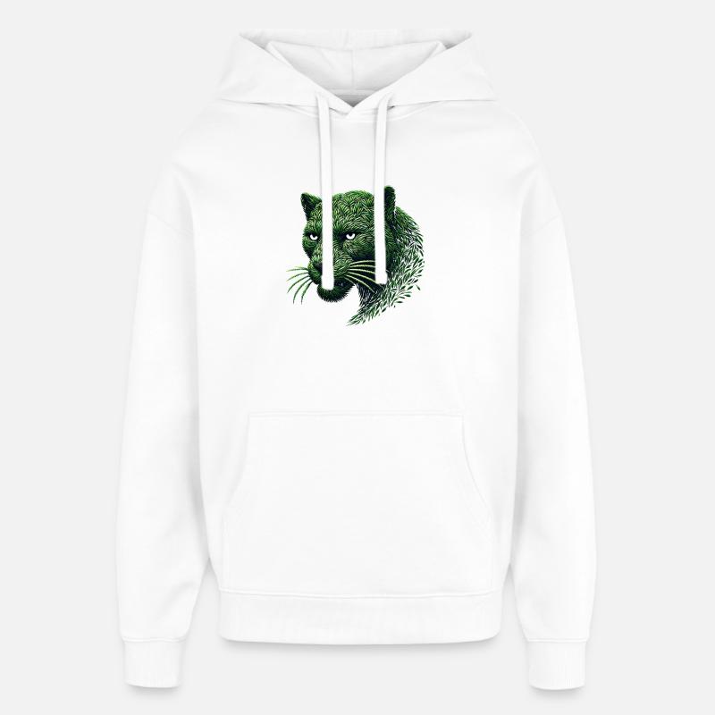 Bête aux Feuilles Vertes - Sweat à capuche unisexe Stanley/Stella Oversized - blanc