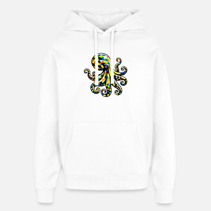 Krake - Oversized Unisex Hoodie von Stanley/Stella - Weiß