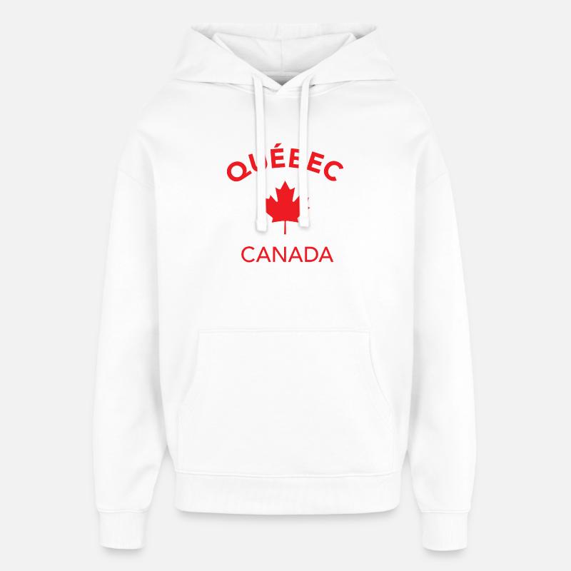 QUÉBEC CANADA - Sweat à capuche unisexe Stanley/Stella Oversized - blanc