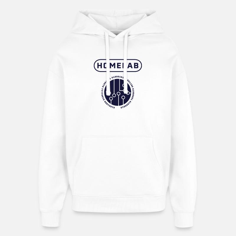 Technologie d’IA numérique Impression graphique - Sweat à capuche unisexe Stanley/Stella Oversized - blanc