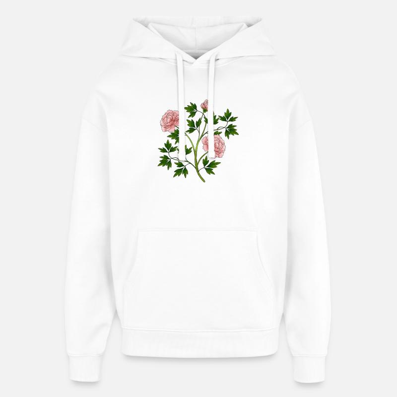 Fleur - Sweat à capuche unisexe Stanley/Stella Oversized - blanc