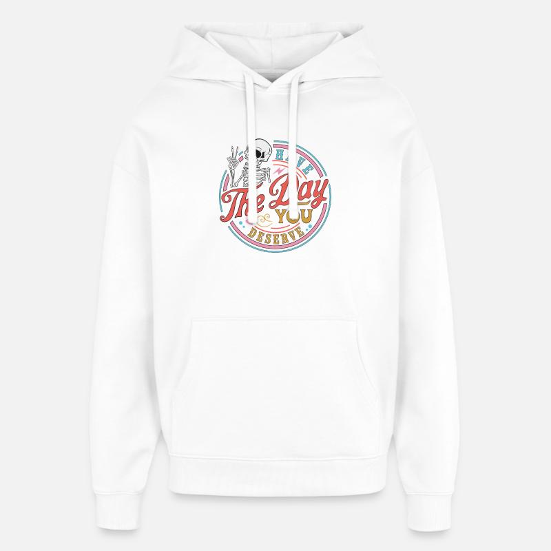 Crâne avec message de motivation - Sweat à capuche unisexe Stanley/Stella Oversized - blanc