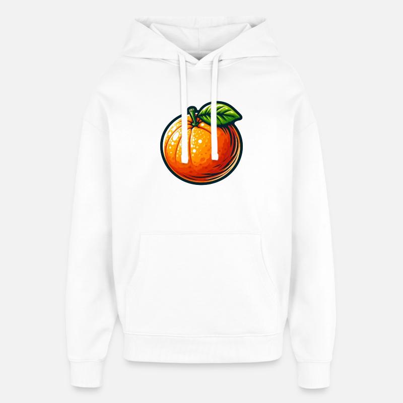 Orange stylisée Zeste éclatant - Sweat à capuche unisexe Stanley/Stella Oversized - blanc