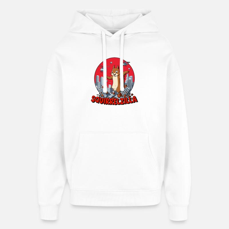 Squirrelzilla : Destruction Urbaine Animée - Sweat à capuche unisexe Stanley/Stella Oversized - blanc
