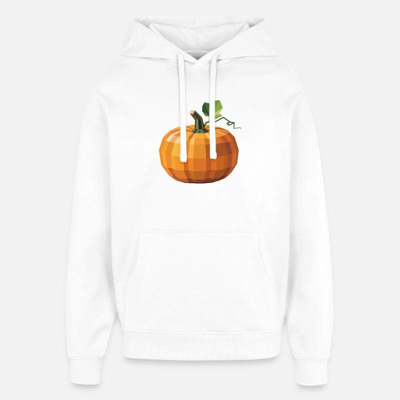 Citrouille - Cool Low Poly Logo - Sweat à capuche unisexe Stanley/Stella Oversized - blanc