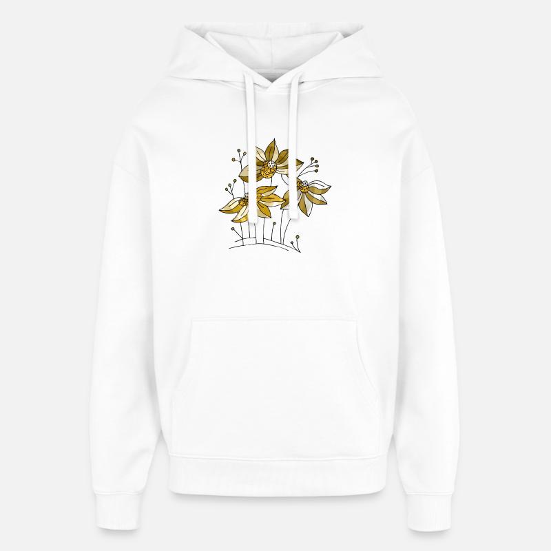 Fleur - Sweat à capuche unisexe Stanley/Stella Oversized - blanc