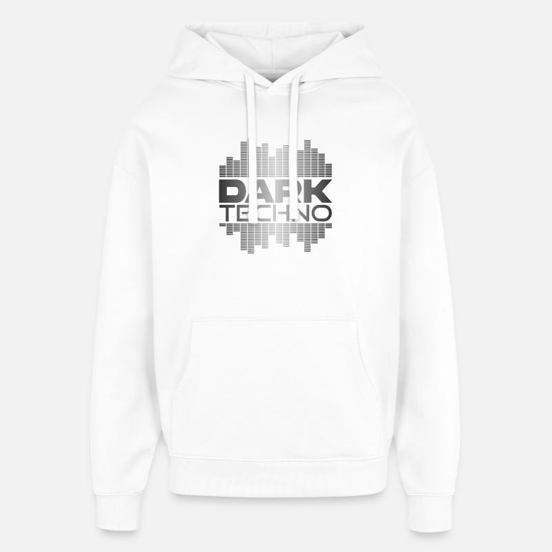 Techno Pulsation Sombre - Sweat à capuche unisexe Stanley/Stella Oversized - blanc