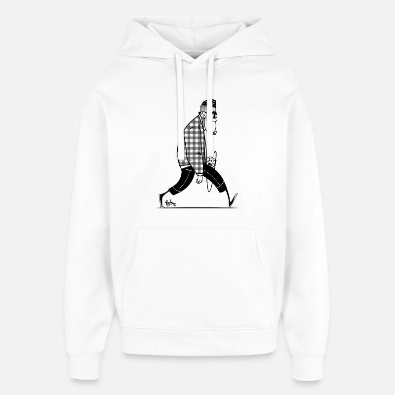 hipster - Sweat à capuche unisexe Stanley/Stella Oversized - blanc