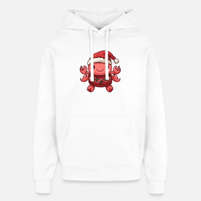 Crabe Crabe Noël - Sweat à capuche unisexe Stanley/Stella Oversized - blanc