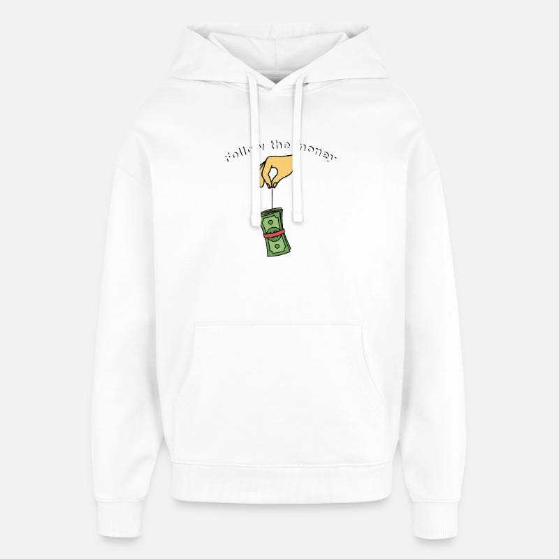 Suis l’argent - Sweat à capuche unisexe Stanley/Stella Oversized - blanc