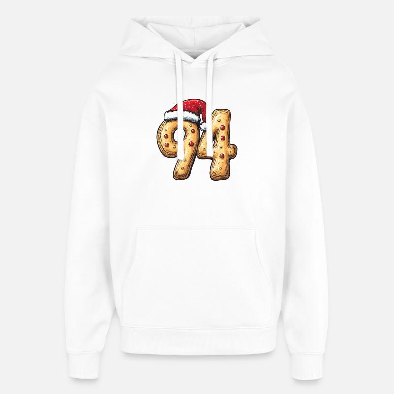 Noël du Cookie Numéro 94 - Sweat à capuche unisexe Stanley/Stella Oversized - blanc