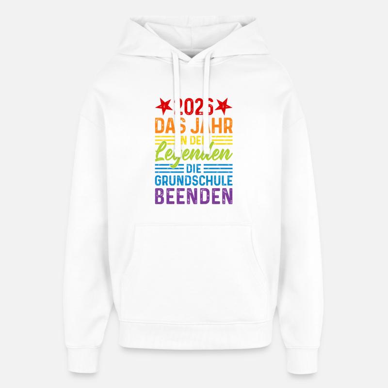 Année 2026 Legends End École primaire - Sweat à capuche unisexe Stanley/Stella Oversized - blanc