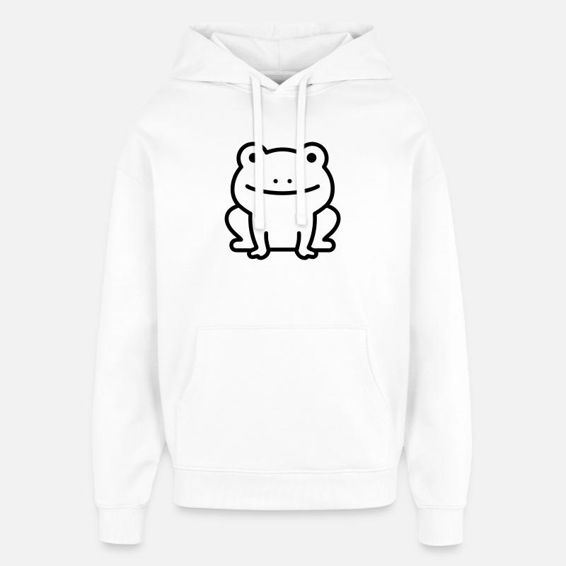 grenouille - Sweat à capuche unisexe Stanley/Stella Oversized - blanc