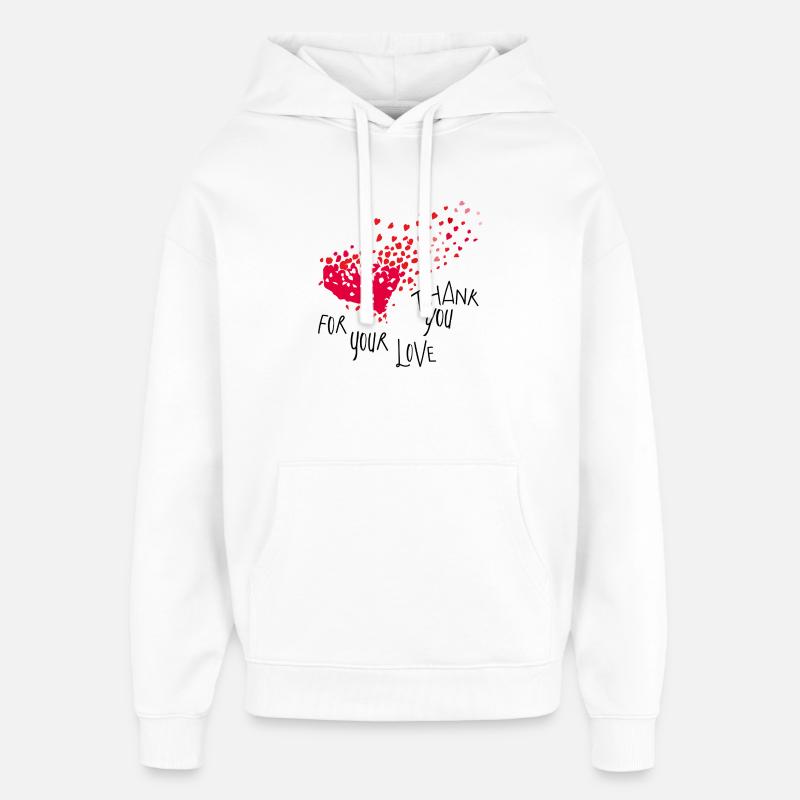 Merci - Sweat à capuche unisexe Stanley/Stella Oversized - blanc