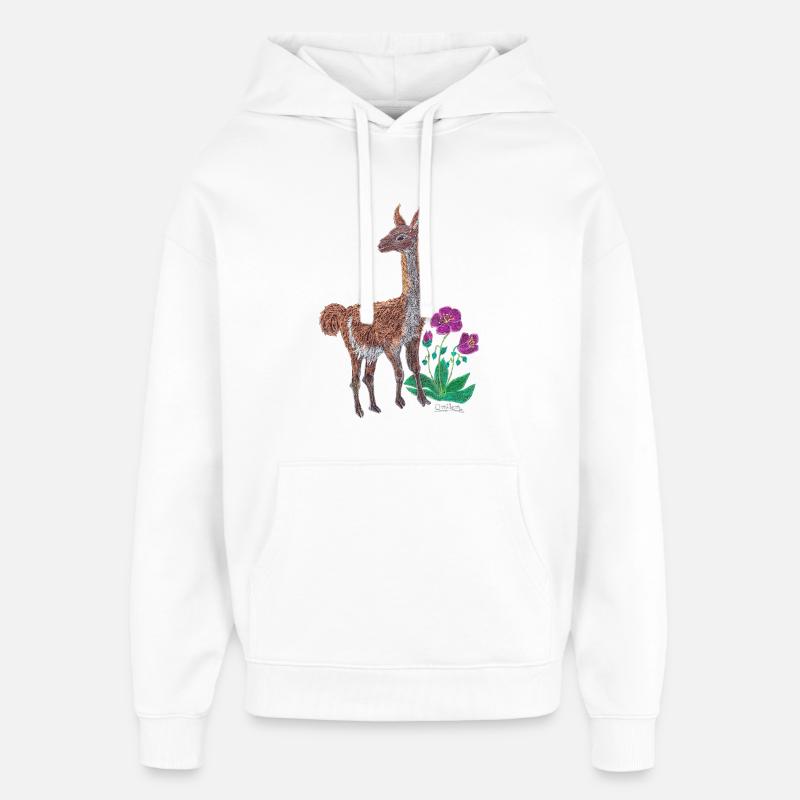 Les battements de cœur du désert. - Sweat à capuche unisexe Stanley/Stella Oversized - blanc
