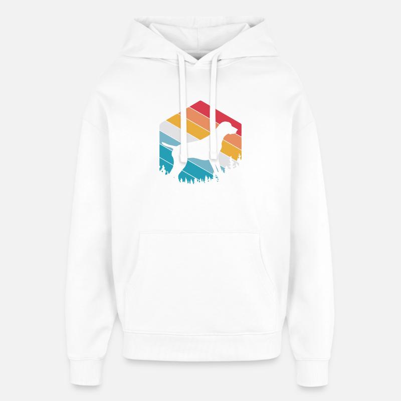 German Pointer Hund Deutsch Kurzhaar - Oversized Unisex Hoodie von Stanley/Stella - Weiß