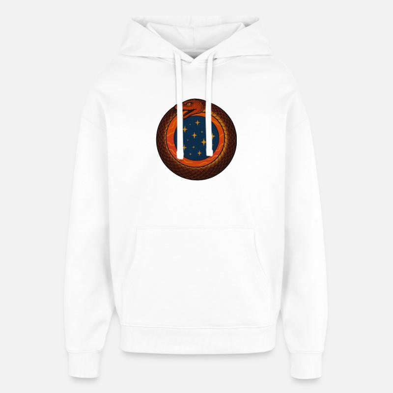 Emblème Cosmique d’Ouroboros - Sweat à capuche unisexe Stanley/Stella Oversized - blanc