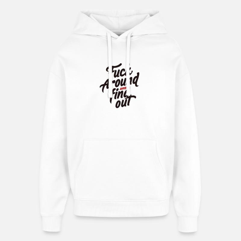 FaFo BLACK - Sweat à capuche unisexe Stanley/Stella Oversized - blanc