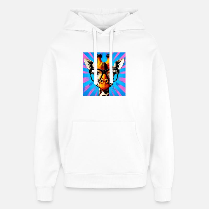 girafe - Sweat à capuche unisexe Stanley/Stella Oversized - blanc
